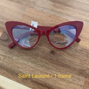 COPY - Saint Laurent Paris Red Cat Eye Glasses